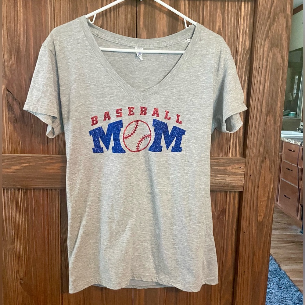 Baseball Mom V-neck T-shirt in Brand New Condition